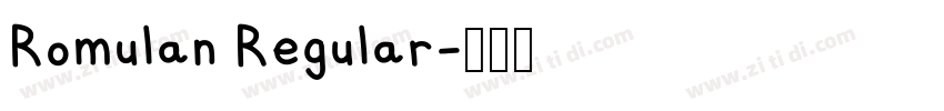 Romulan Regular字体转换